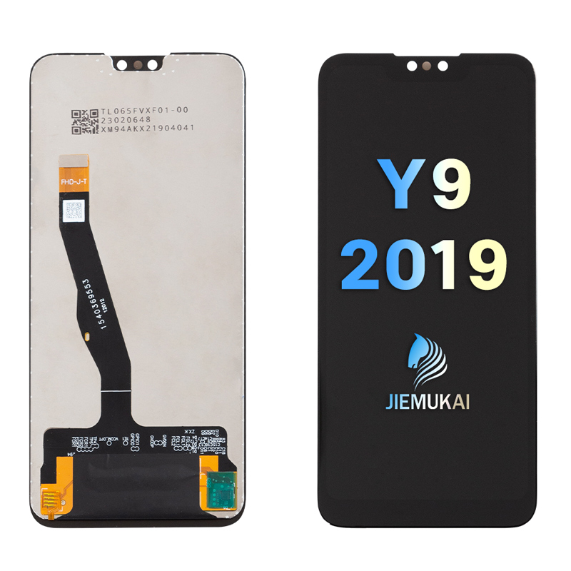 Replacement LCD Screen for Huawei Y9 2019 front and rear view