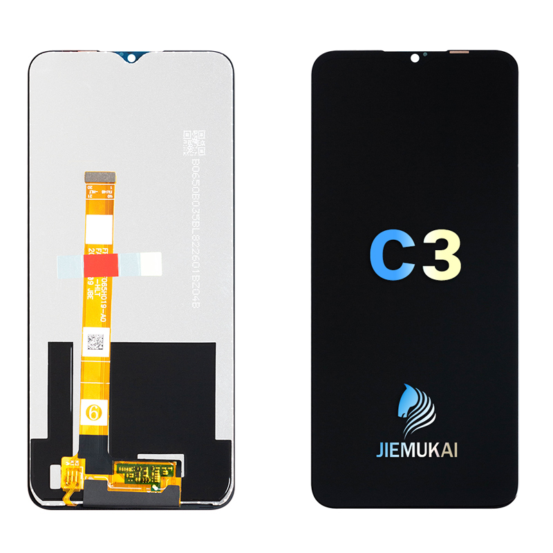 Replacement LCD Screen for Realme C3 front and rear view