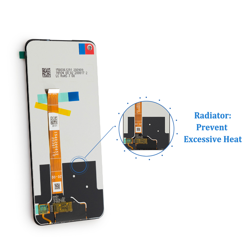 mobile screen for OPPO A72 4G Digitizer with parts at rear