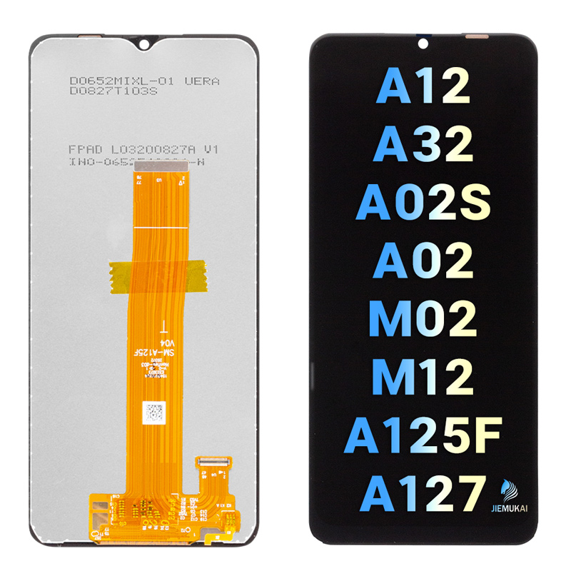 Replacement LCD Screen for Samsung A12/A32/A02S/A02/M02/M12/A125F/A127 front and rear view