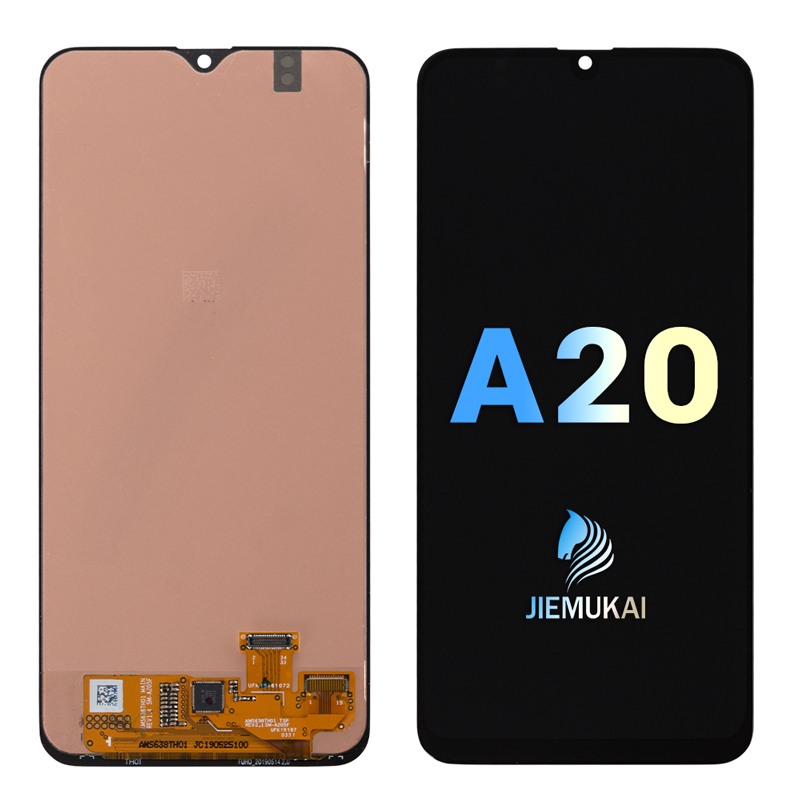 Replacement LCD Screen for Samsung A20 front and rear view