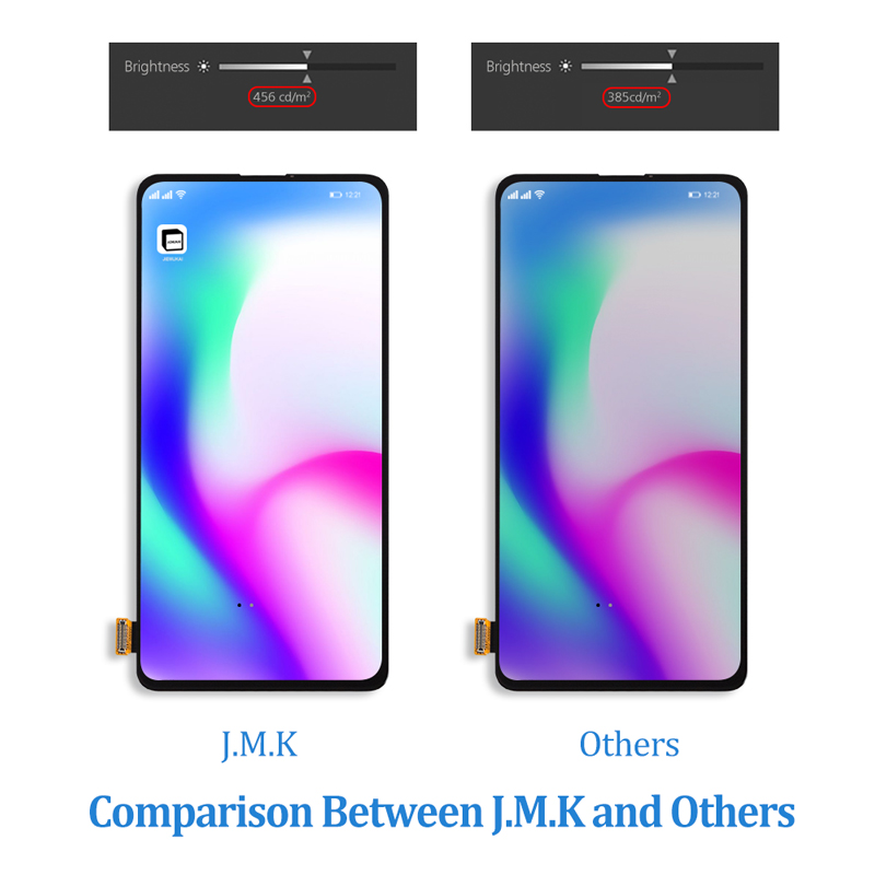 Xiaomi mi 9T LCD screen brightness comparison